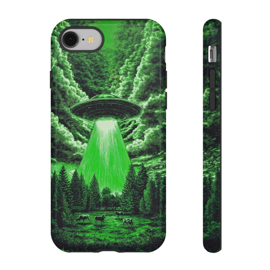 Vintage Alien UFO Graphic Tough Phone Cases