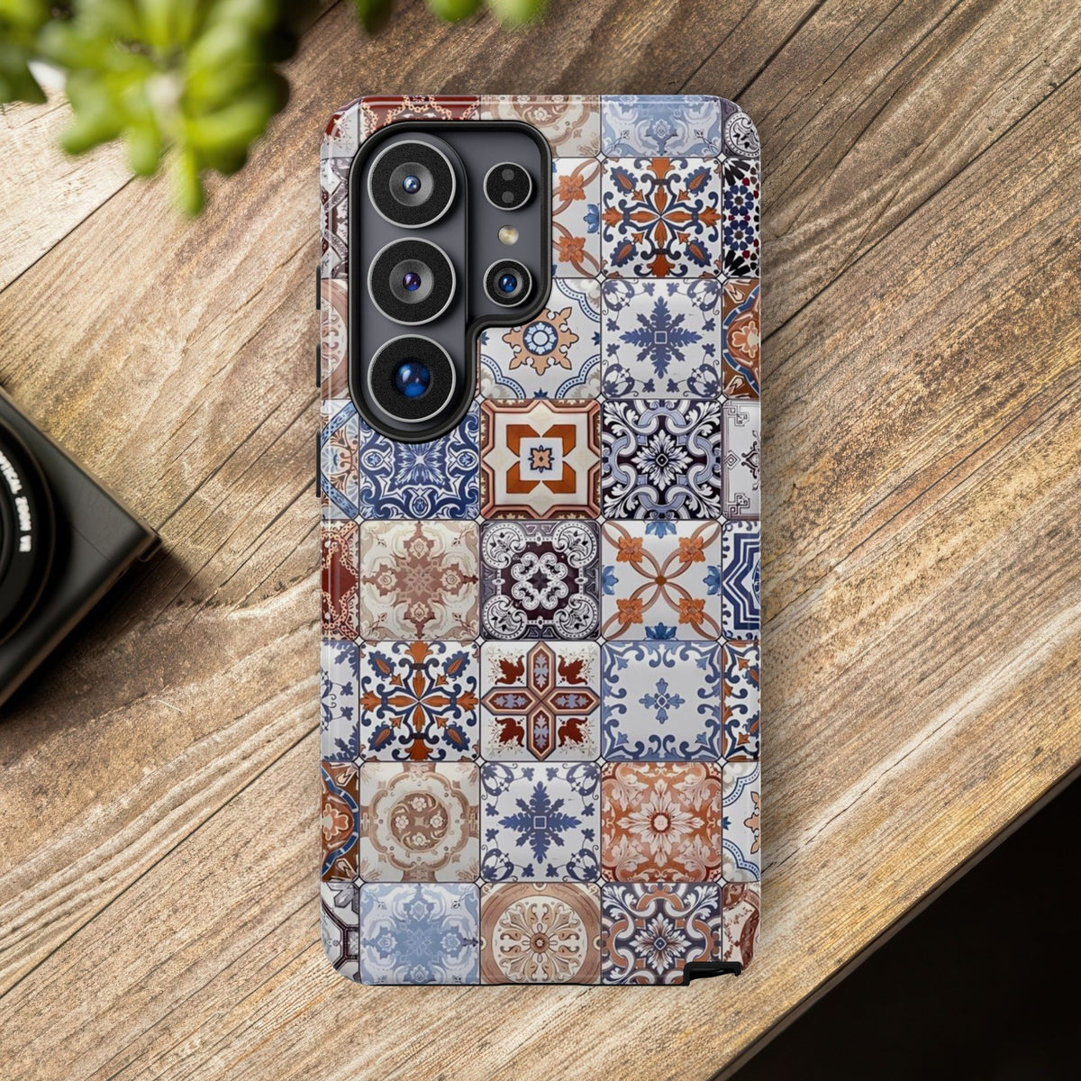 Vintage Mosaic Tile Graphic Tough Phone Cases