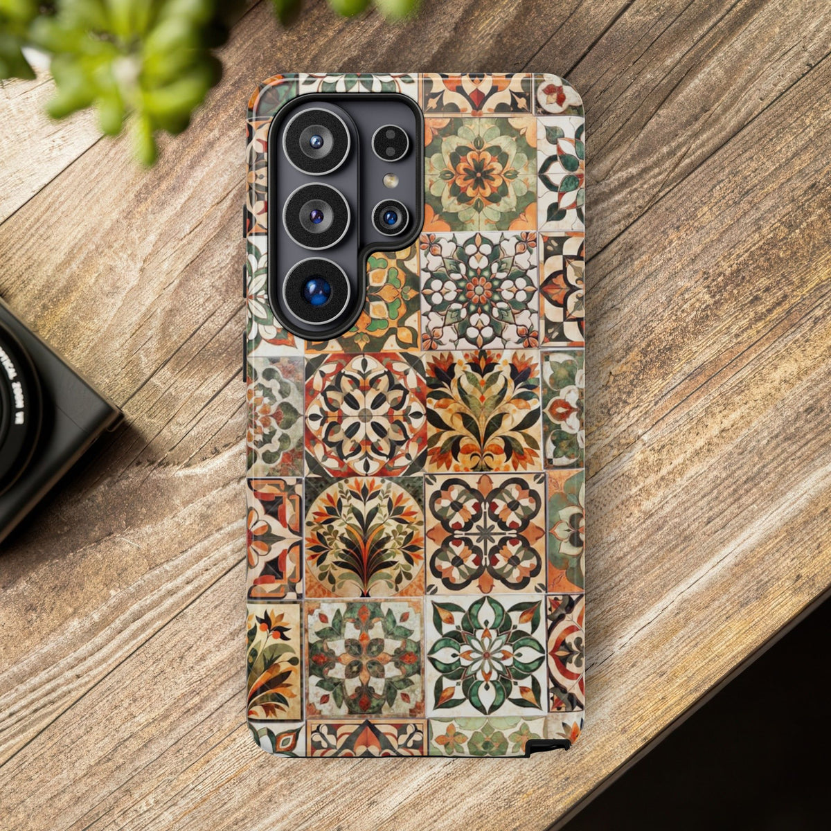 Vintage Mosaic Tile Graphic Tough Phone Cases