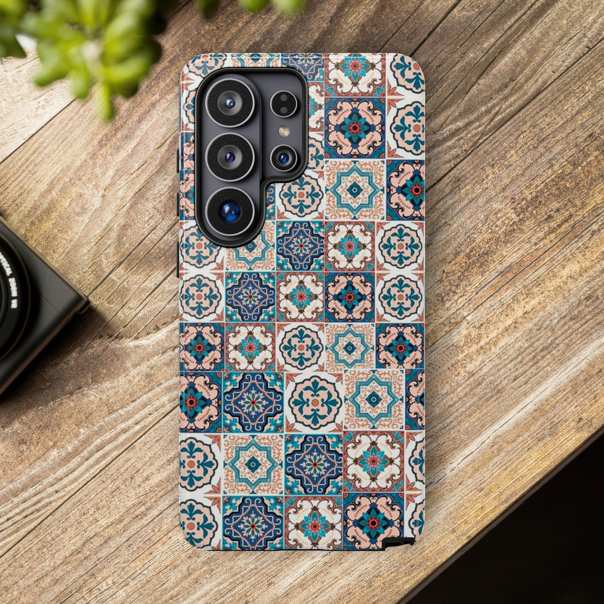 Vintage Mosaic Tile Graphic Tough Phone Cases