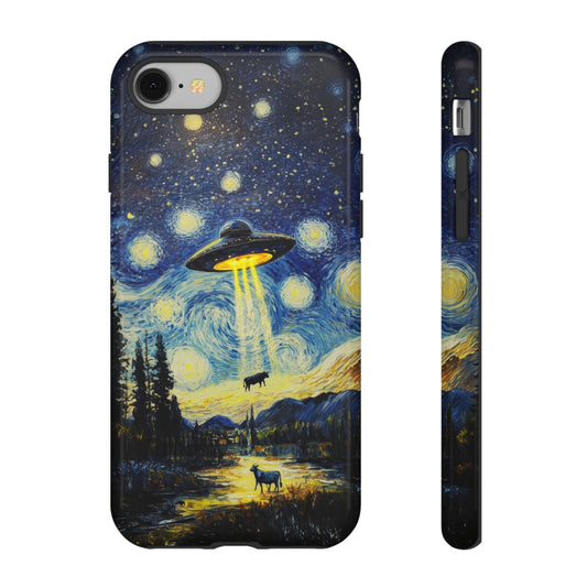 Vintage Alien UFO Graphic Tough Phone Cases