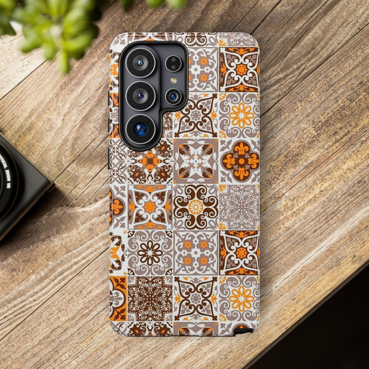 Vintage Mosaic Tile Graphic Tough Phone Cases