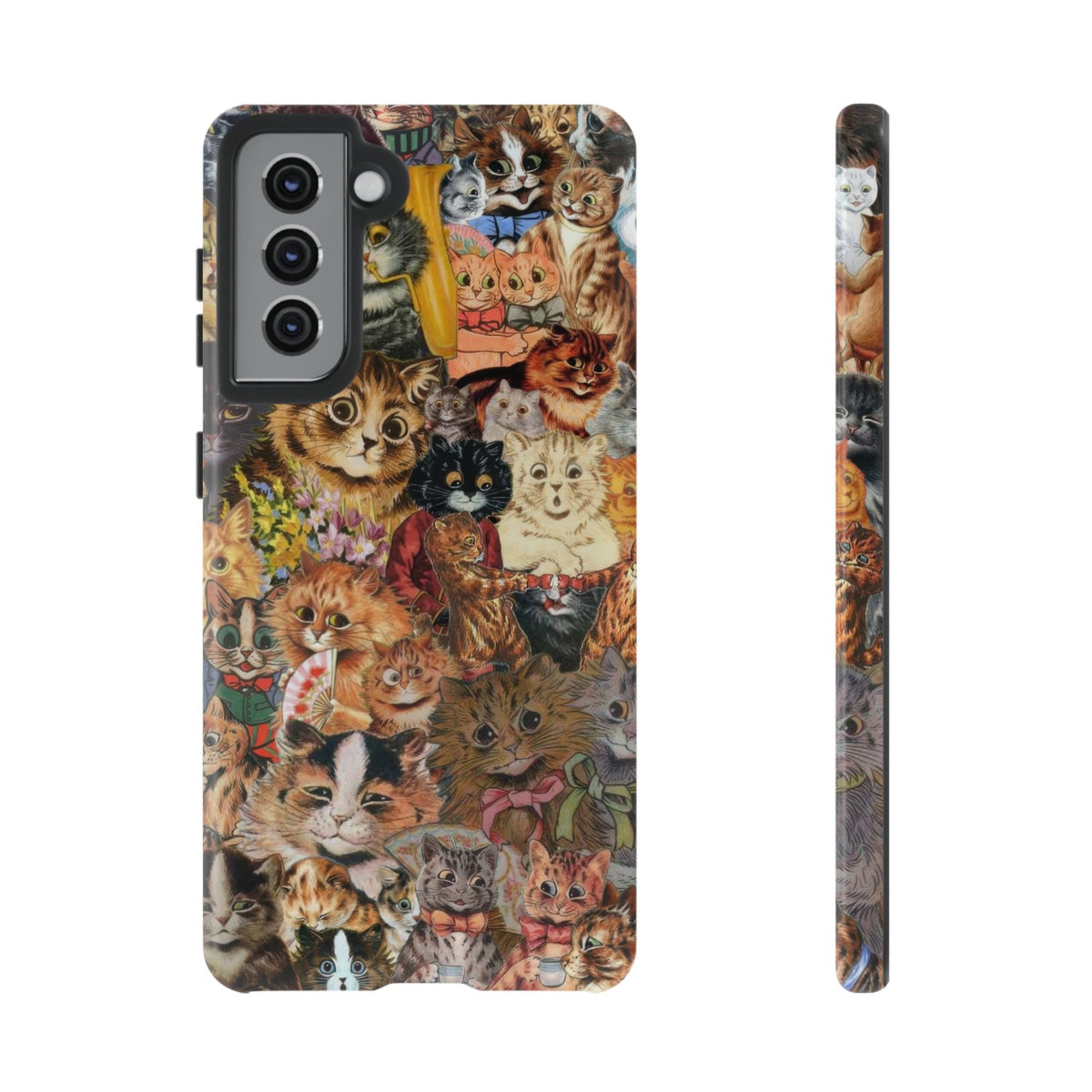Aesthetic Cats Case - Vintage Kitty Graphic Tough Phone Cases