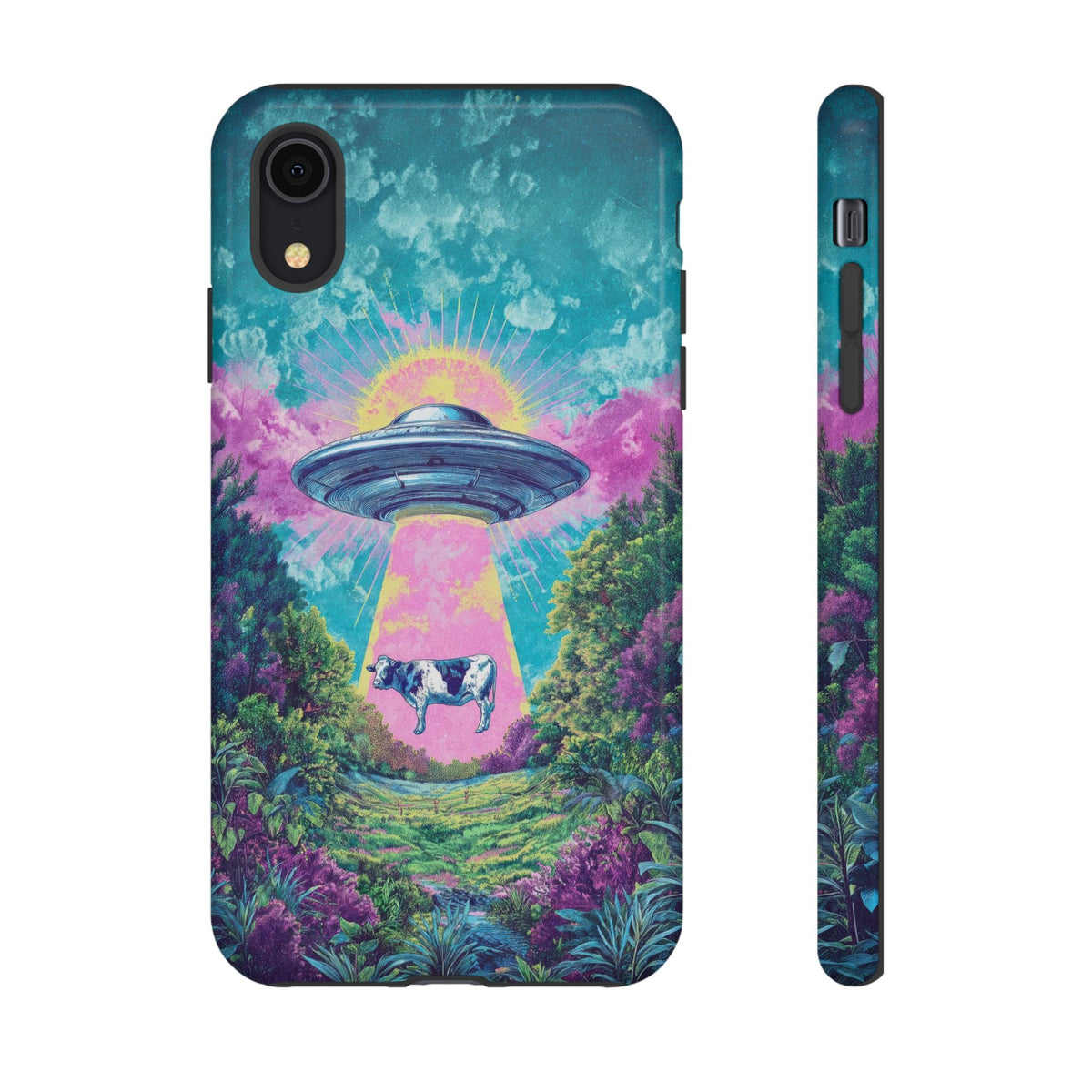 Vintage Alien UFO Graphic Tough Phone Cases