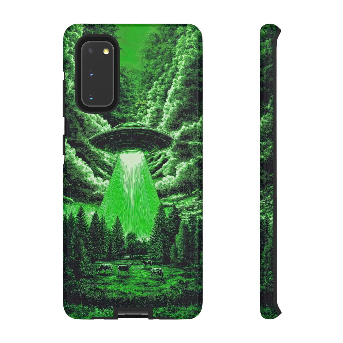 Vintage Alien UFO Graphic Tough Phone Cases