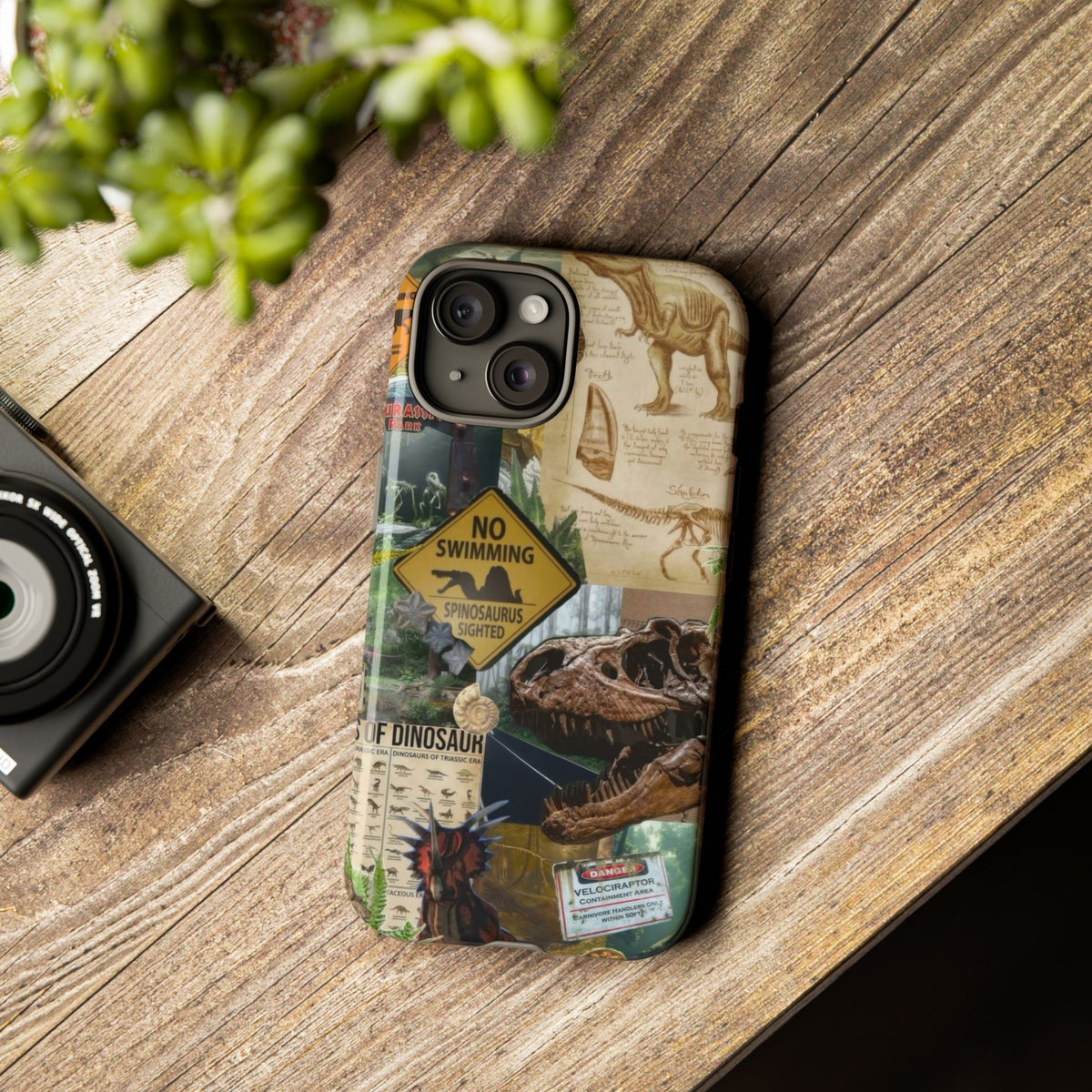 Aesthetic Dinosaur Case - Vintage Jurassic World Graphic Tough Phone Cases
