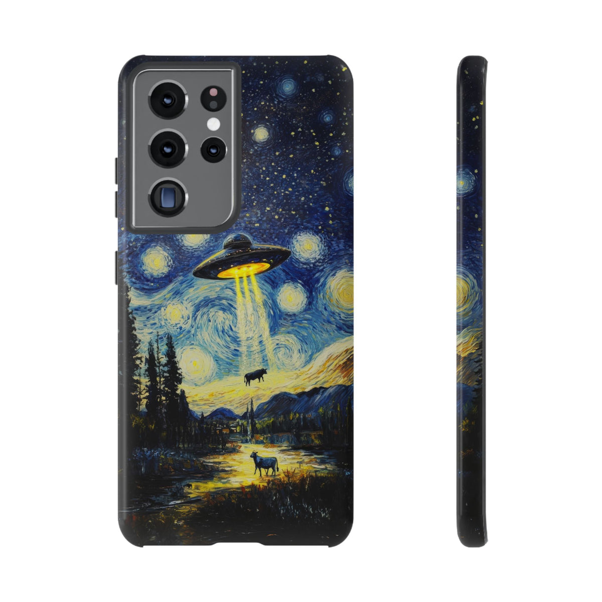 Vintage Alien UFO Graphic Tough Phone Cases