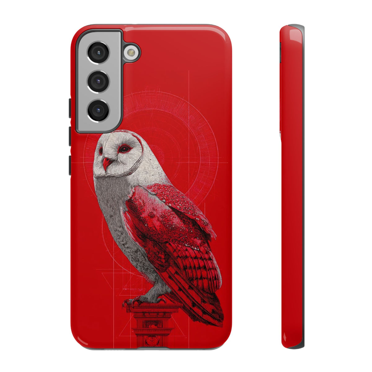 The Owl - Etching Style Series Graphic Tough Phone Cases