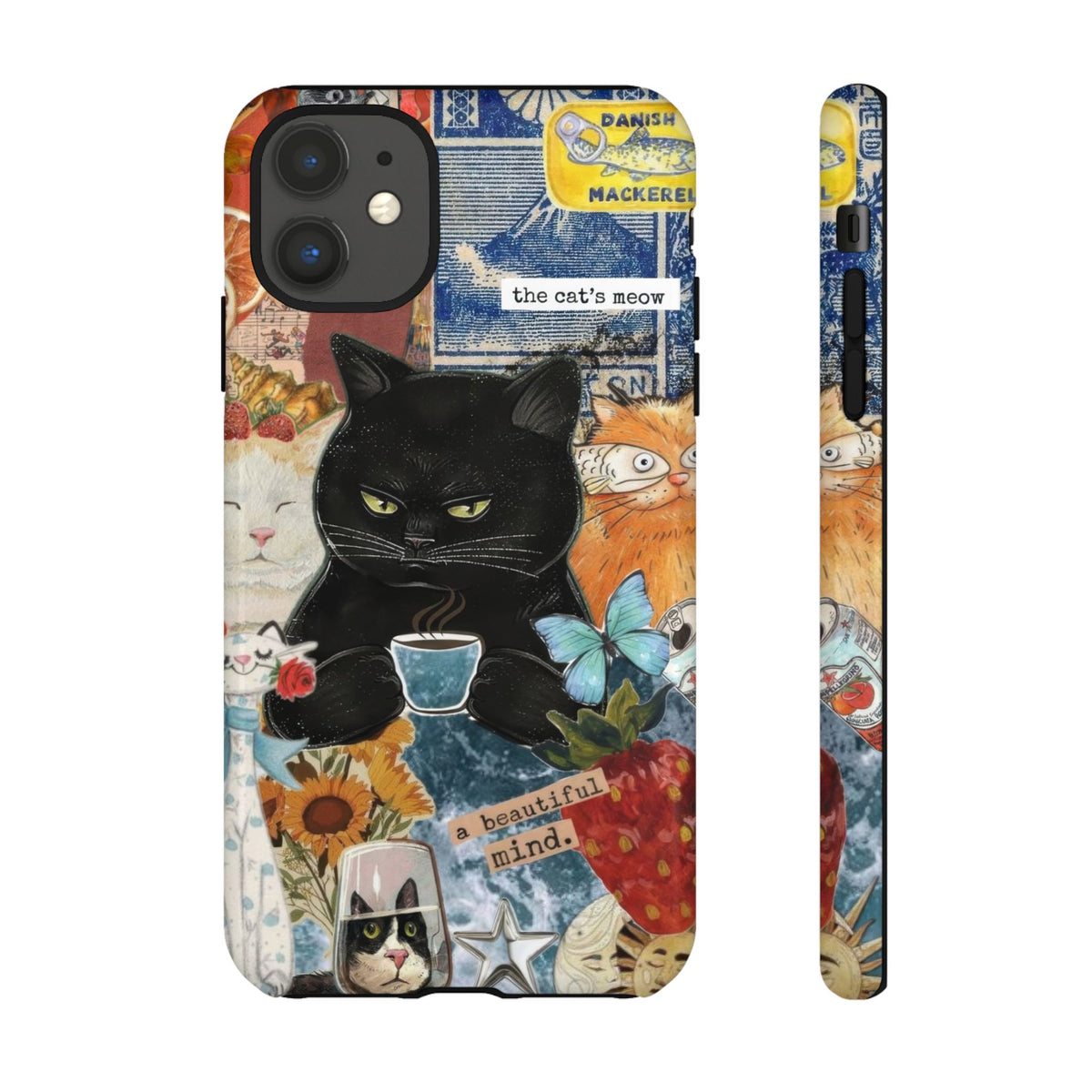 Aesthetic Cats Case - Vintage Kitty Graphic Tough Phone Cases