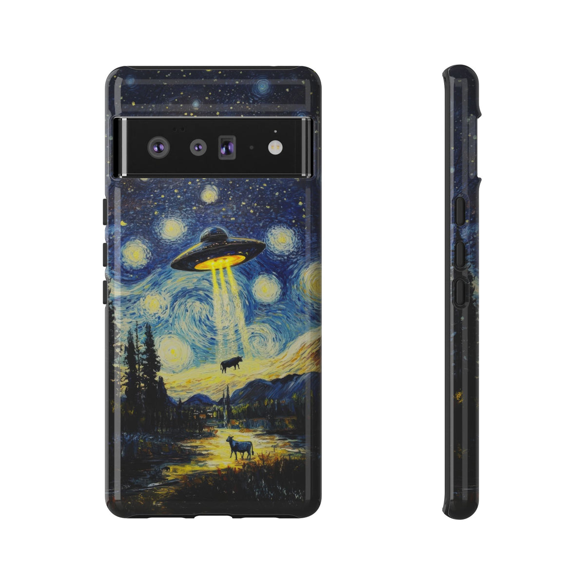 Vintage Alien UFO Graphic Tough Phone Cases