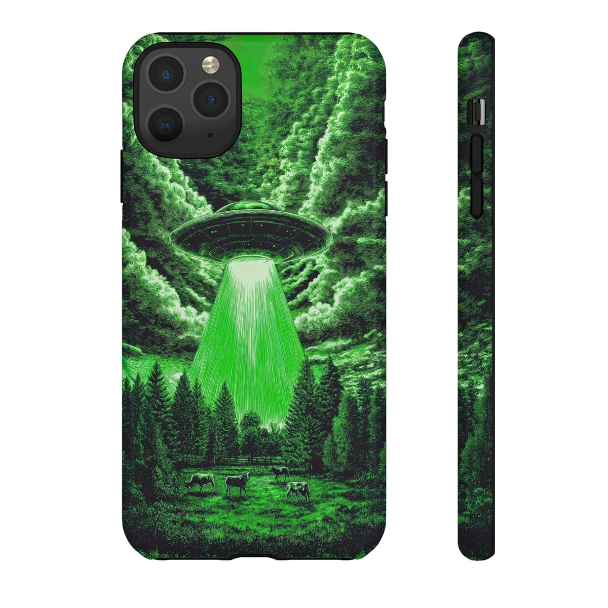 Vintage Alien UFO Graphic Tough Phone Cases