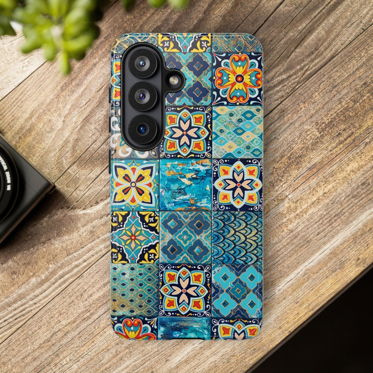 Vintage Mosaic Tile Graphic Tough Phone Cases