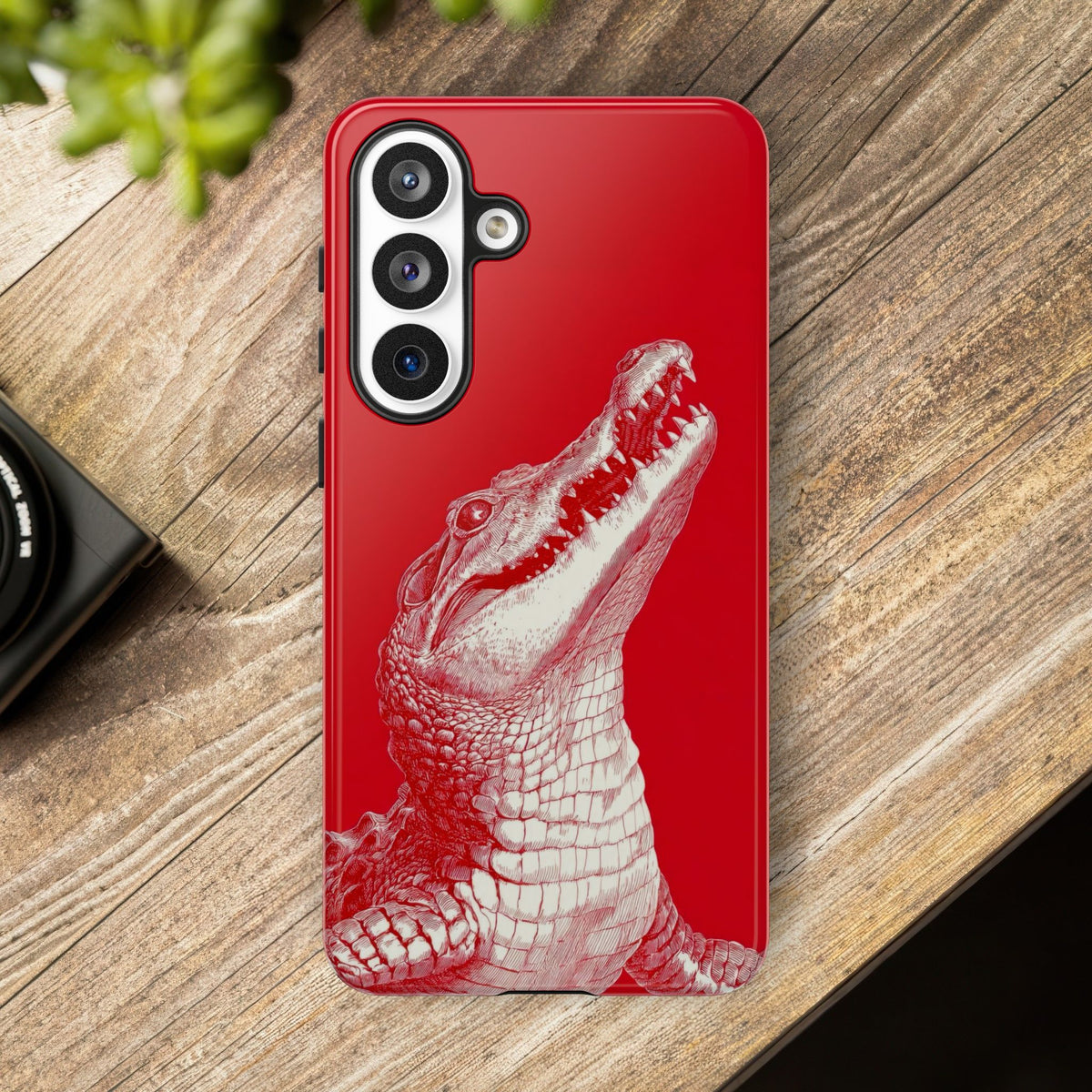 The Crocodile - Etching Style Series Graphic Tough Phone Cases