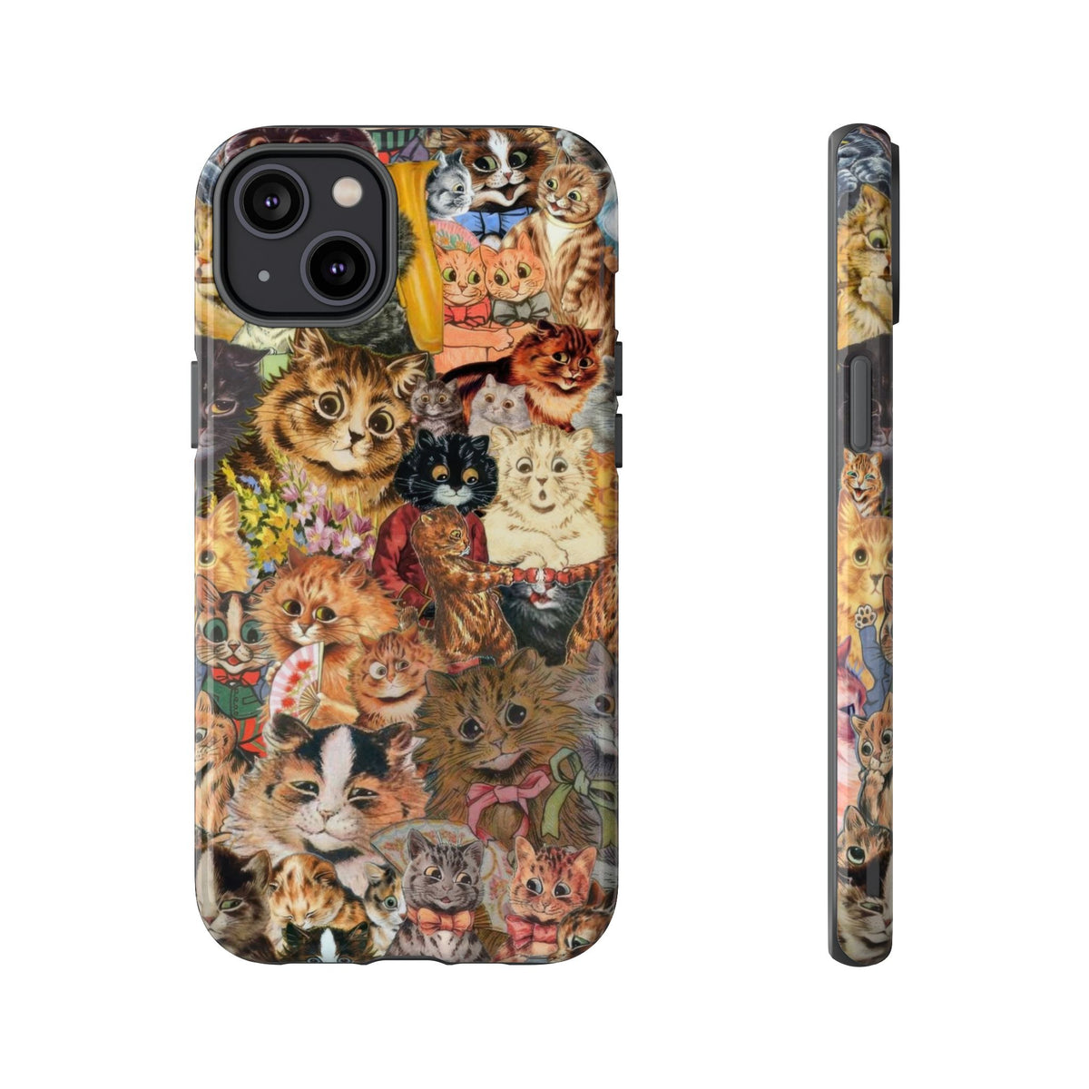 Aesthetic Cats Case - Vintage Kitty Graphic Tough Phone Cases