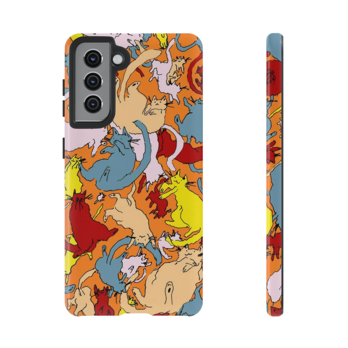 Aesthetic Cats Case - Vintage Kitty Graphic Tough Phone Cases
