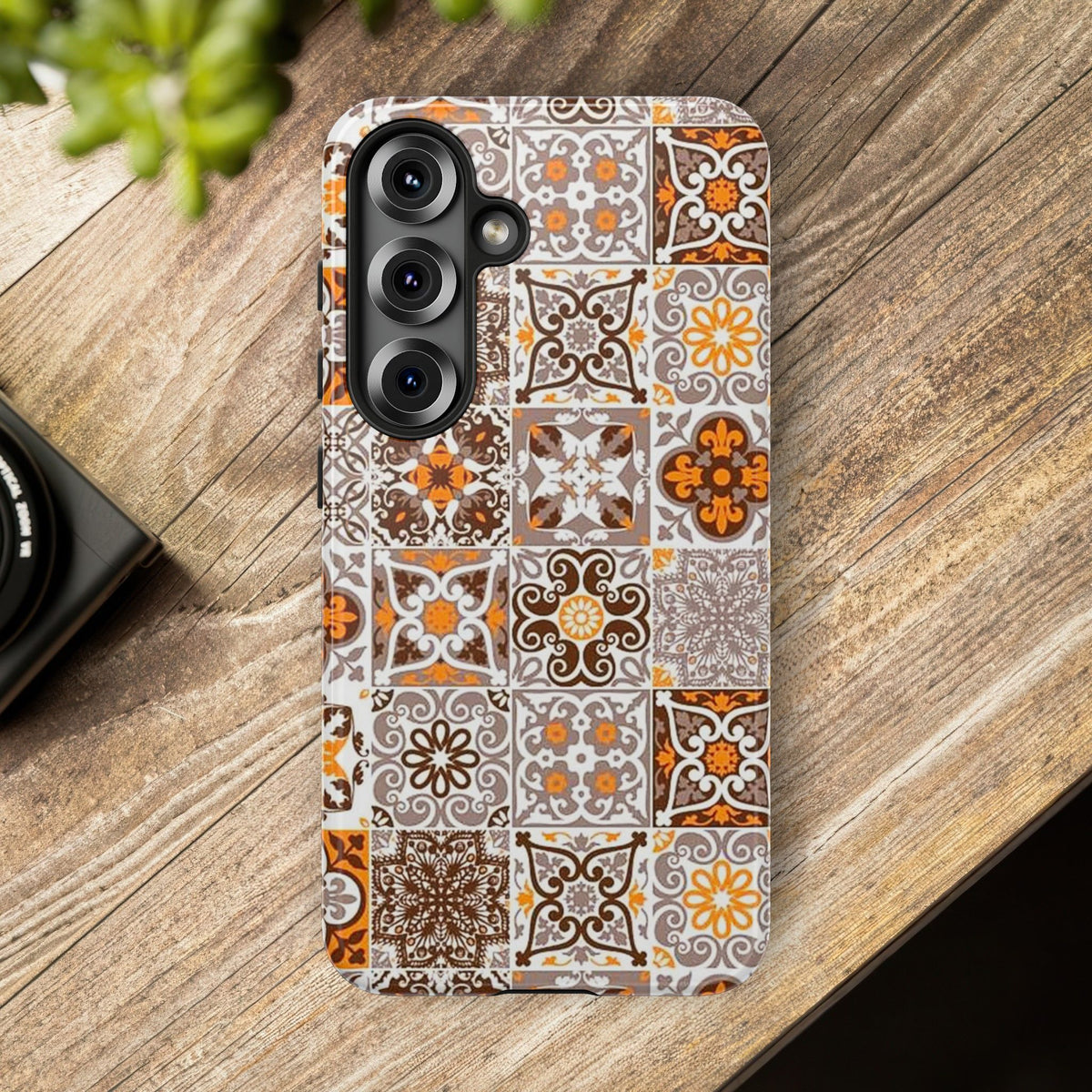Vintage Mosaic Tile Graphic Tough Phone Cases