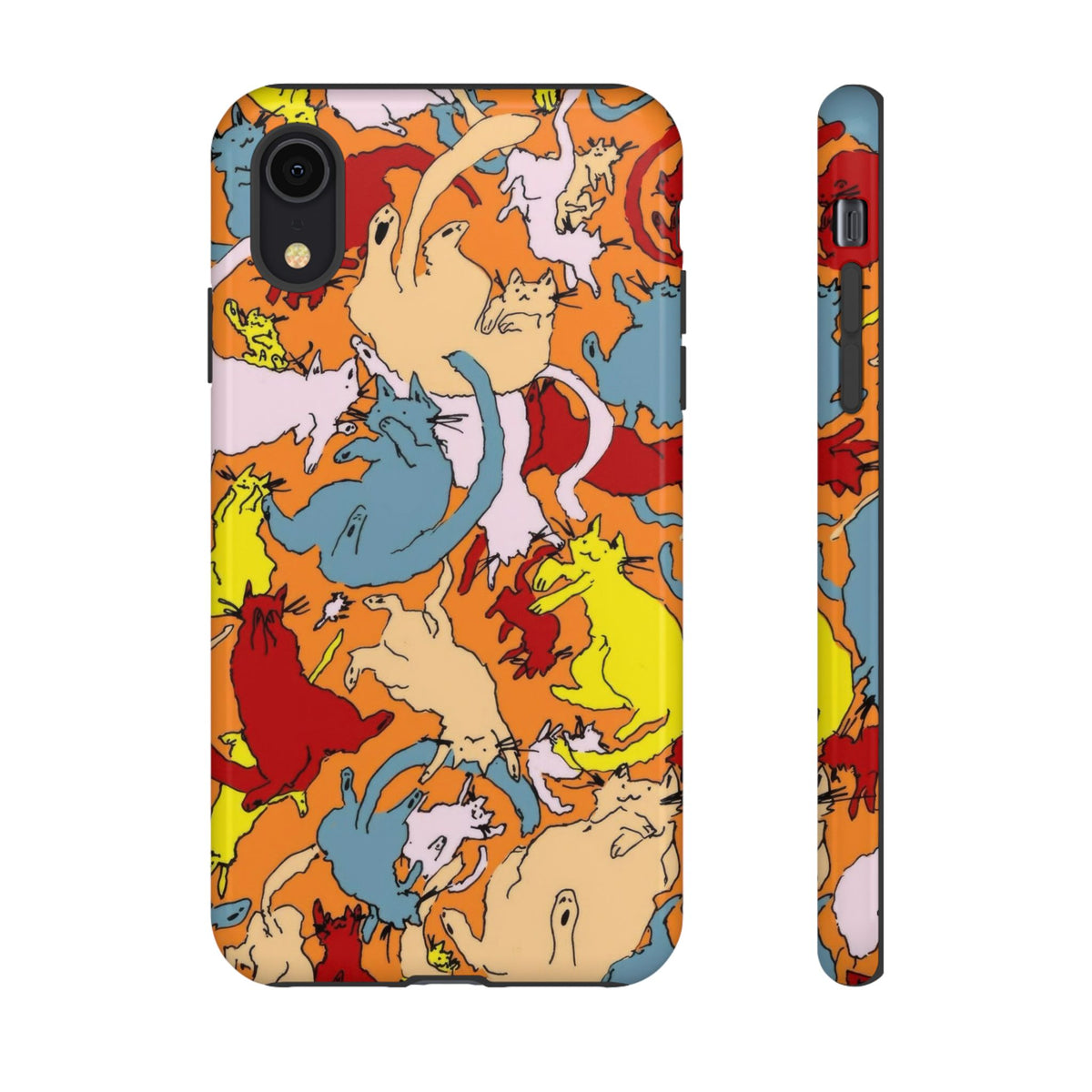 Aesthetic Cats Case - Vintage Kitty Graphic Tough Phone Cases