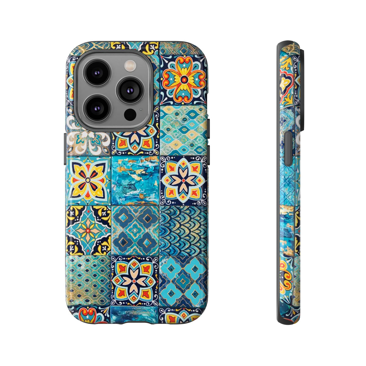 Vintage Mosaic Tile Graphic Tough Phone Cases