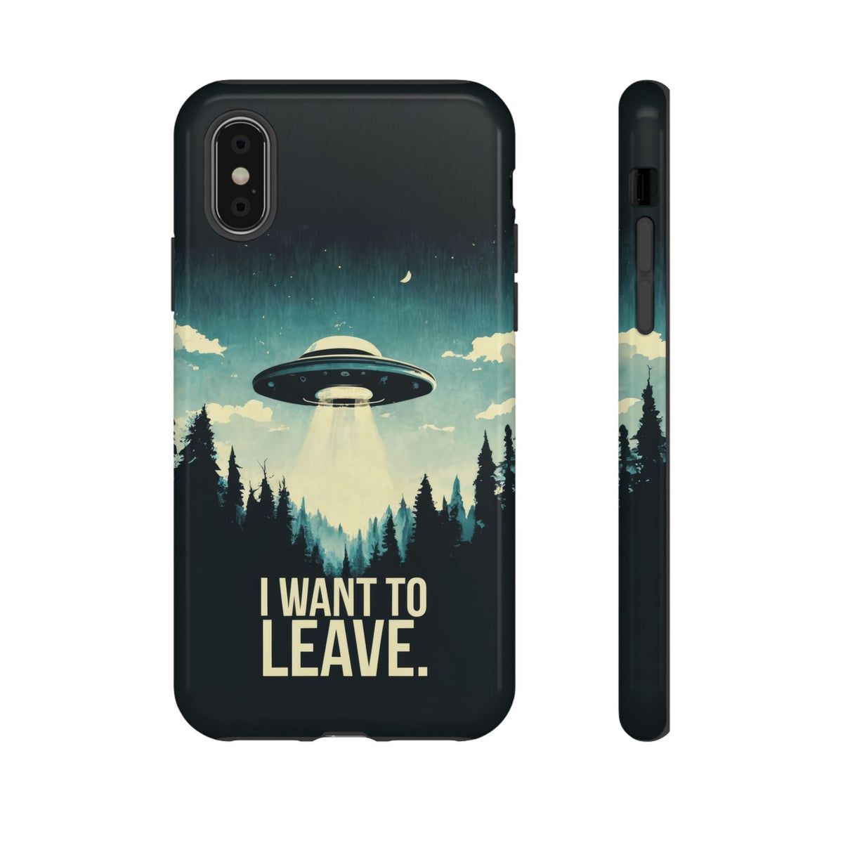 Vintage Alien UFO Graphic Tough Phone Cases