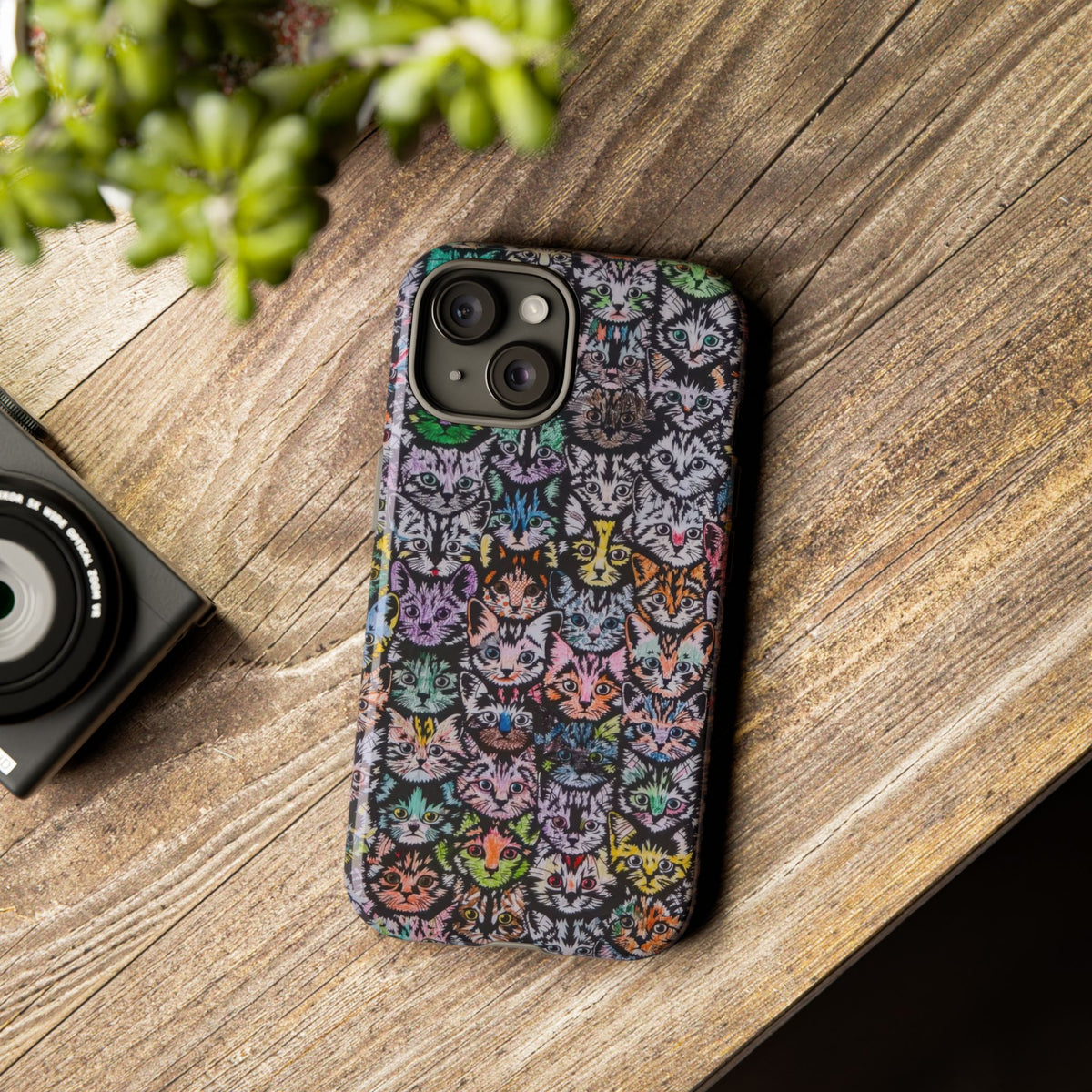 Aesthetic Cats Case - Vintage Kitty Graphic Tough Phone Cases