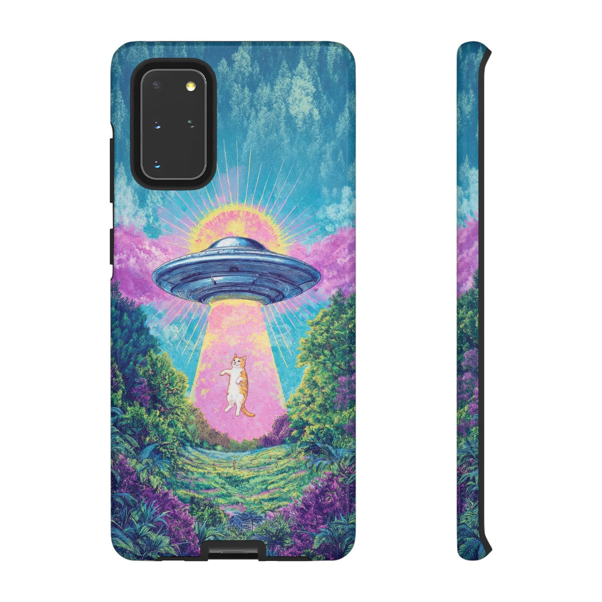 Vintage Alien UFO Graphic Tough Phone Cases