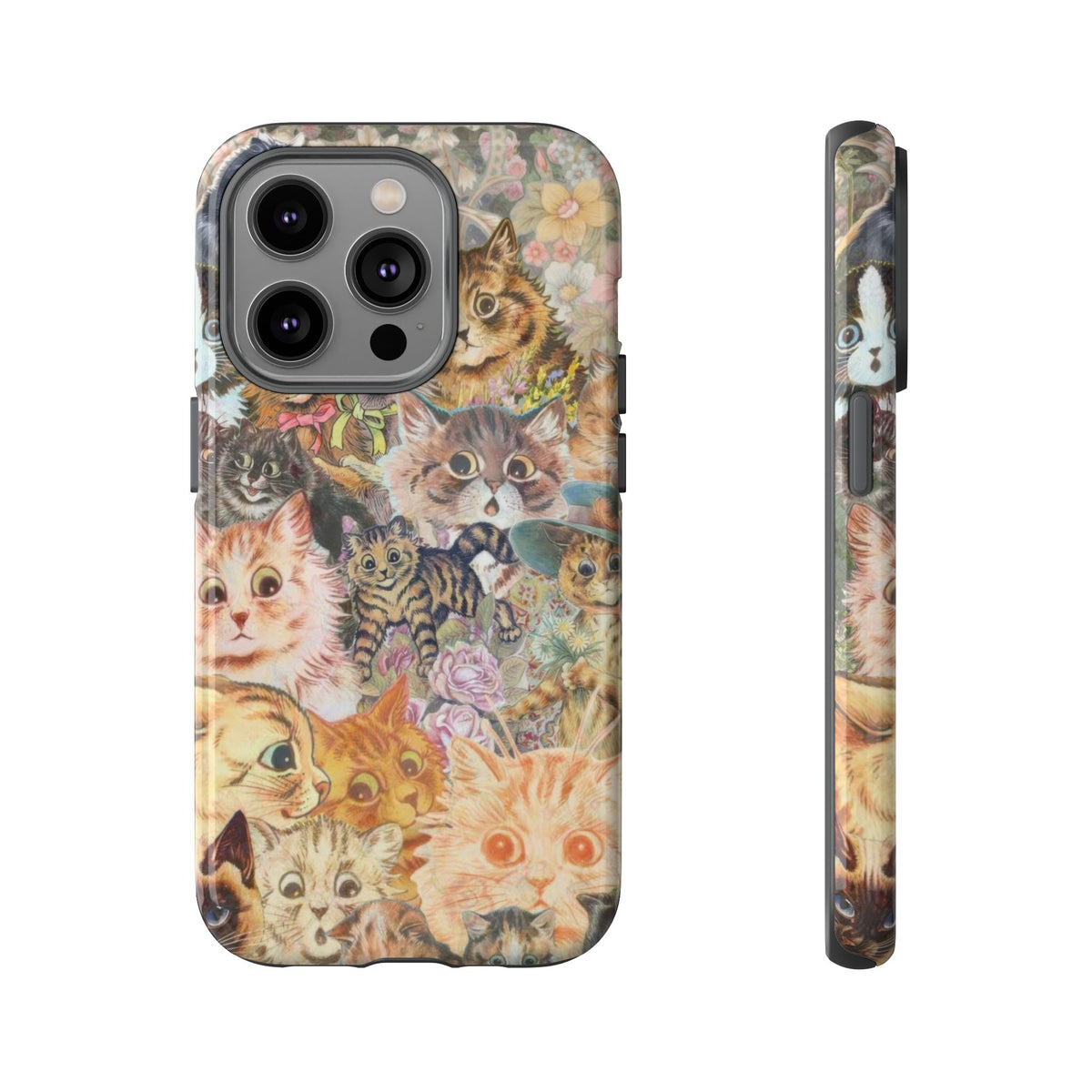 Aesthetic Cats Case - Vintage Kitty Graphic Tough Phone Cases