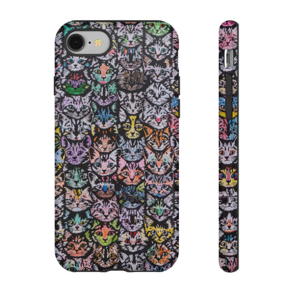 Aesthetic Cats Case - Vintage Kitty Graphic Tough Phone Cases