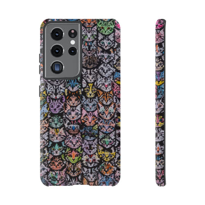 Aesthetic Cats Case - Vintage Kitty Graphic Tough Phone Cases
