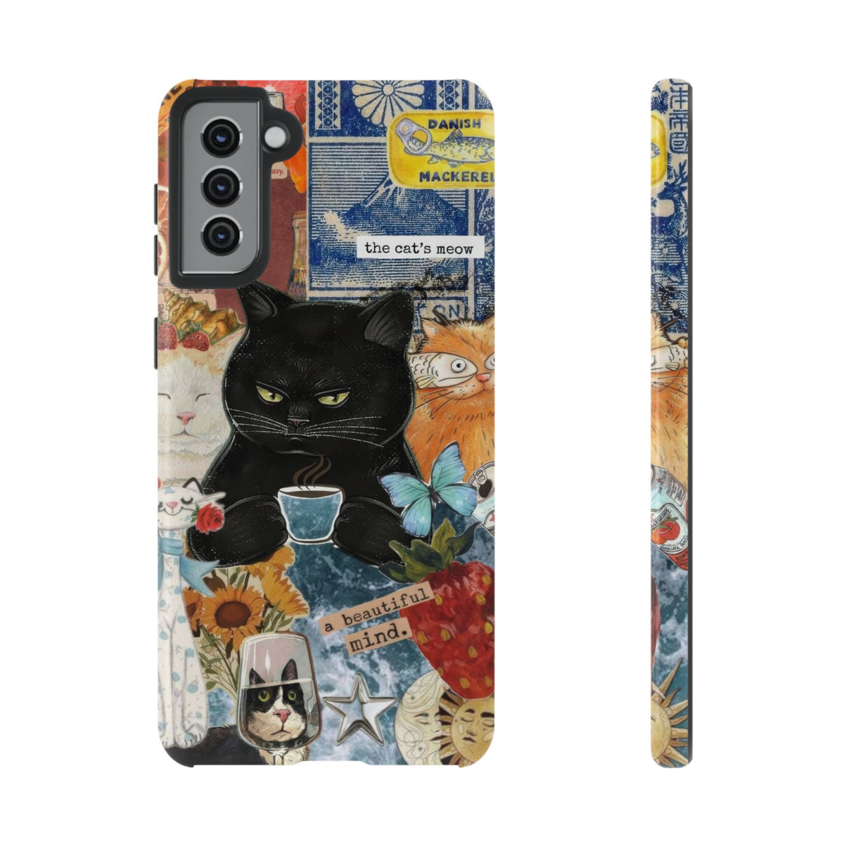 Aesthetic Cats Case - Vintage Kitty Graphic Tough Phone Cases
