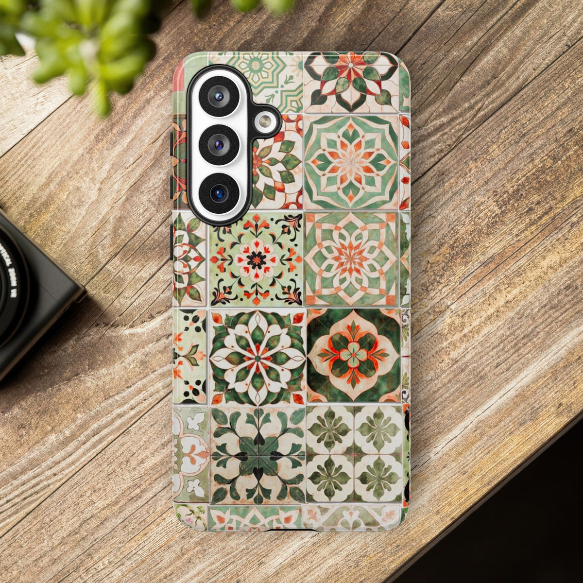 Vintage Mosaic Tile Graphic Tough Phone Cases