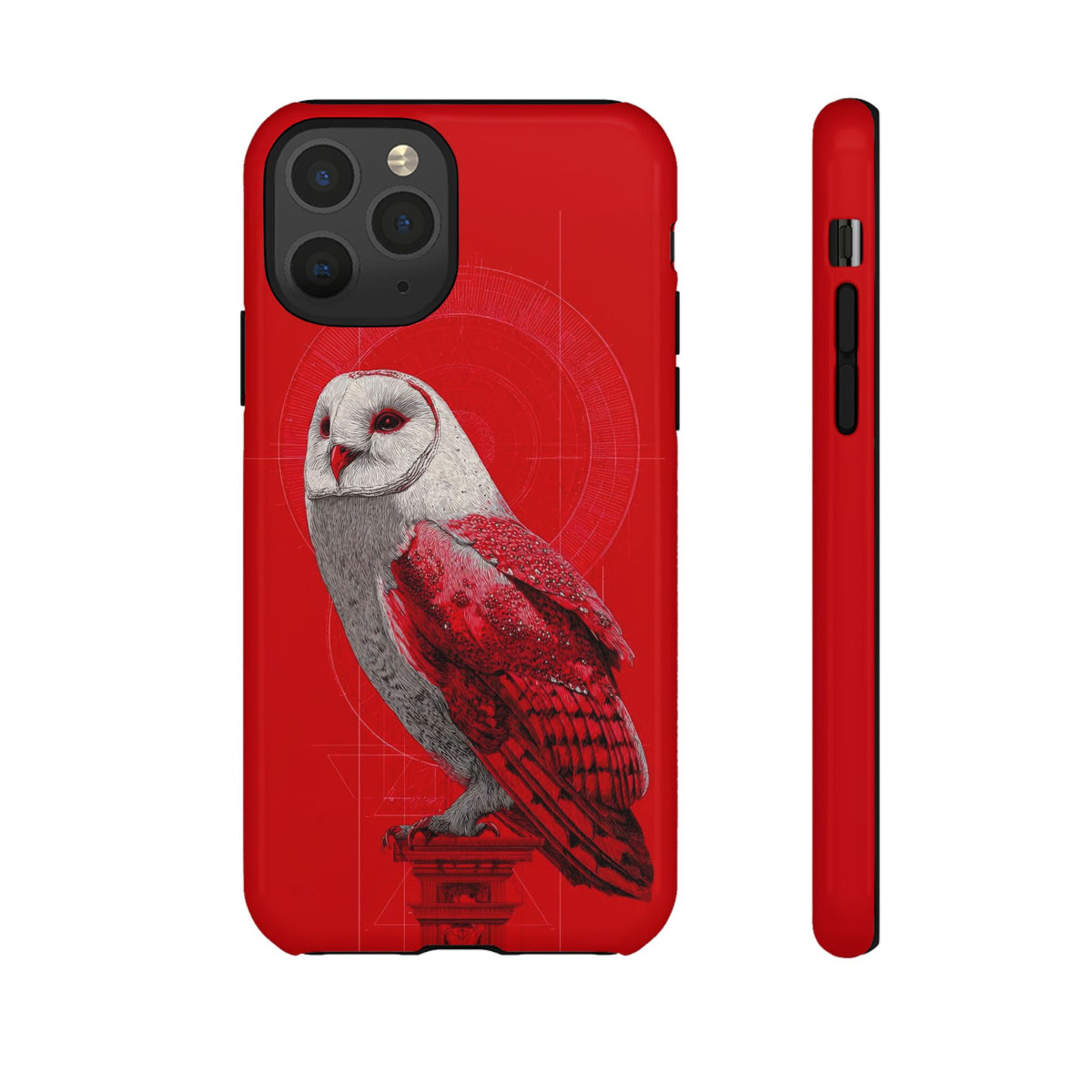 The Owl - Etching Style Series Graphic Tough Phone Cases