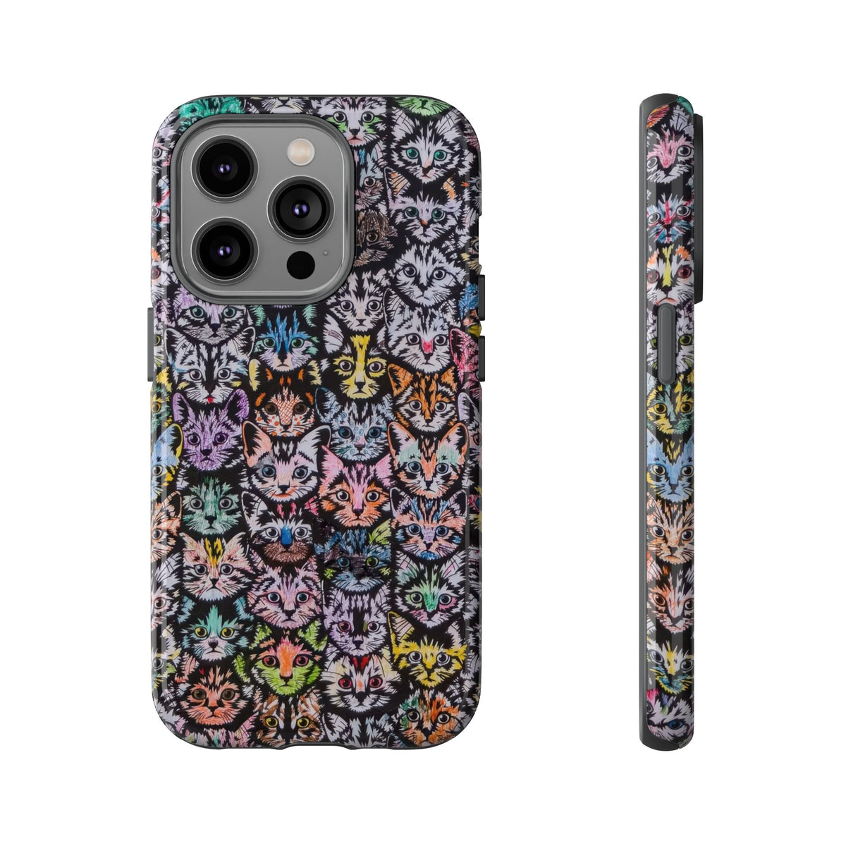 Aesthetic Cats Case - Vintage Kitty Graphic Tough Phone Cases