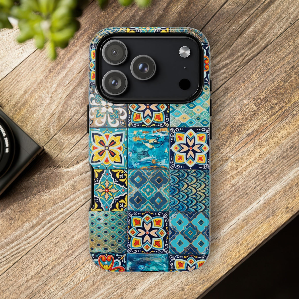 Vintage Mosaic Tile Graphic Tough Phone Cases