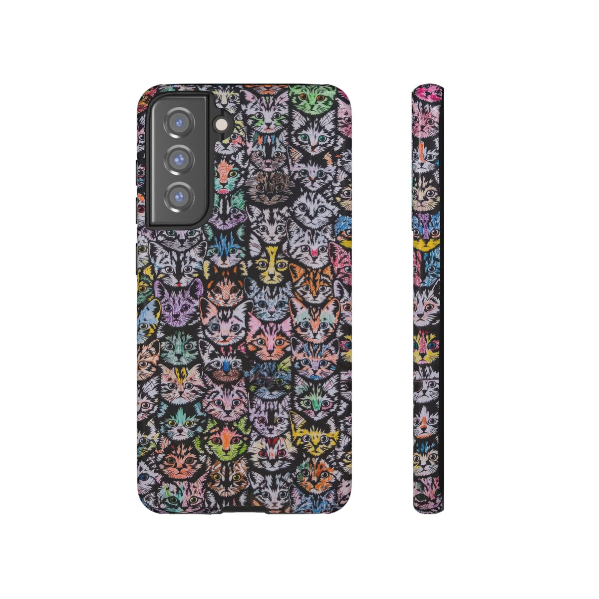 Aesthetic Cats Case - Vintage Kitty Graphic Tough Phone Cases