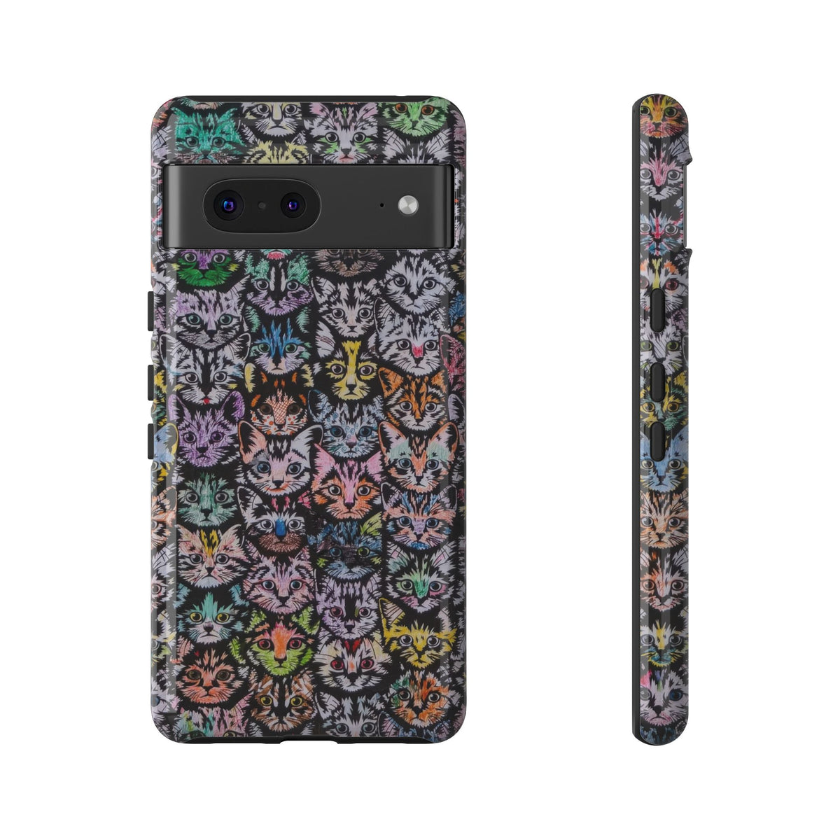 Aesthetic Cats Case - Vintage Kitty Graphic Tough Phone Cases