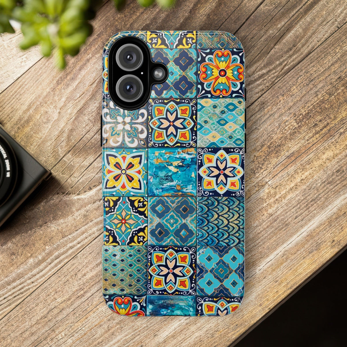 Vintage Mosaic Tile Graphic Tough Phone Cases