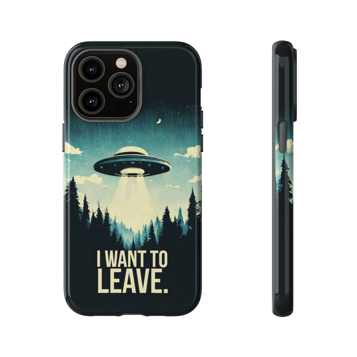 Vintage Alien UFO Graphic Tough Phone Cases