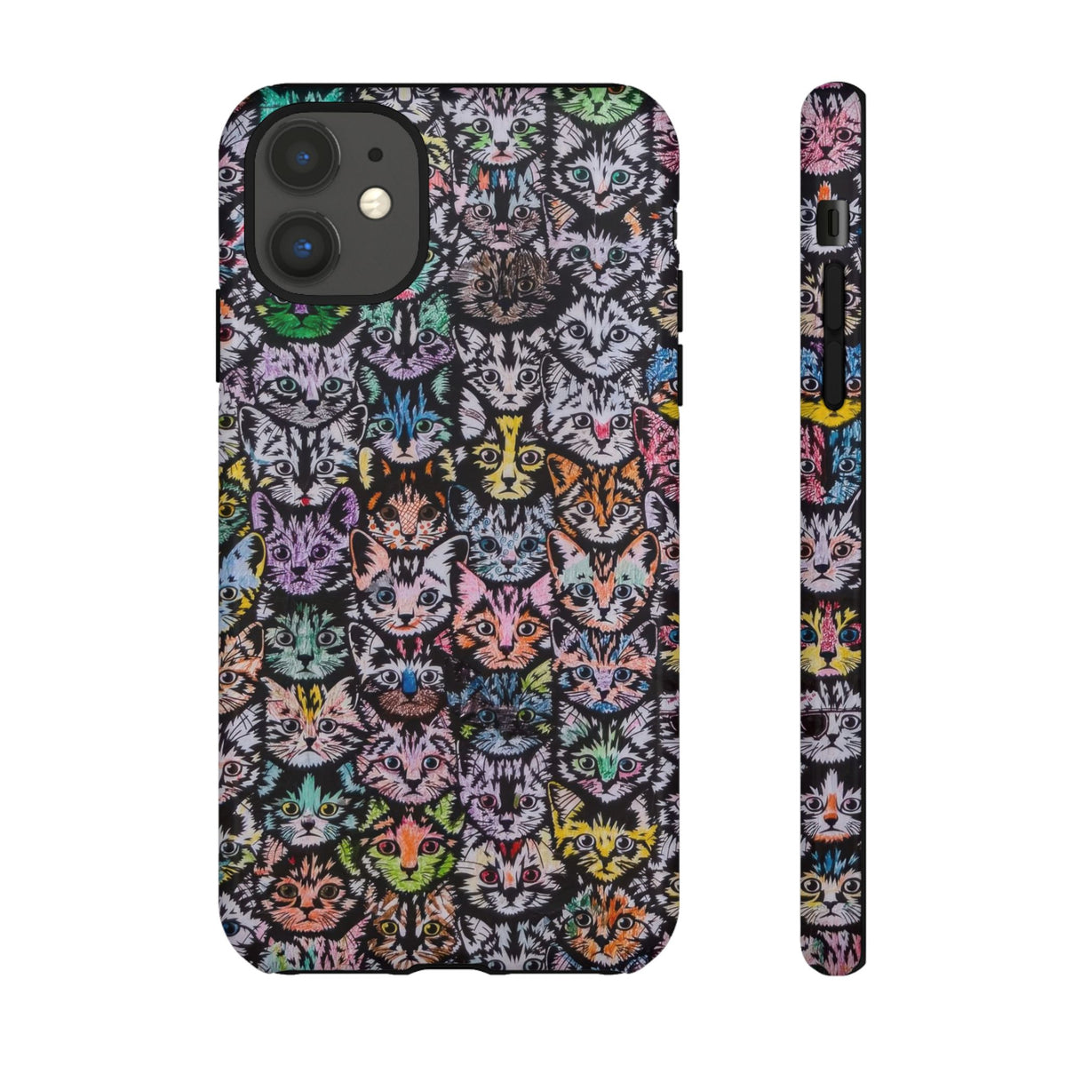 Aesthetic Cats Case - Vintage Kitty Graphic Tough Phone Cases