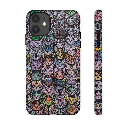 Aesthetic Cats Case - Vintage Kitty Graphic Tough Phone Cases