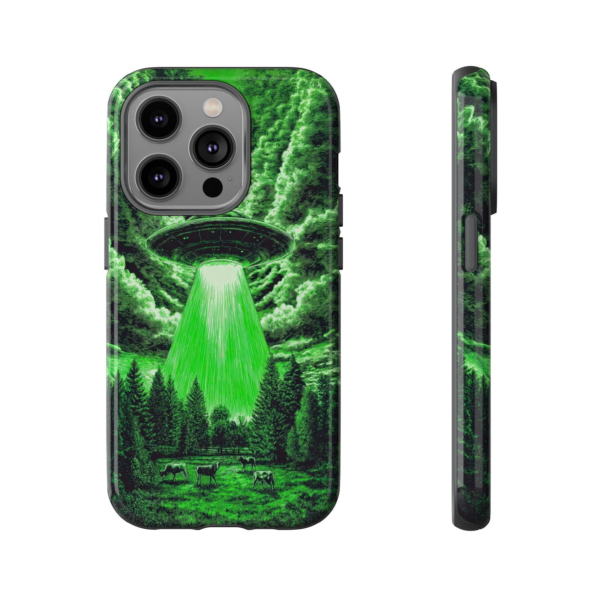 Vintage Alien UFO Graphic Tough Phone Cases