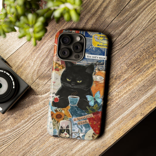 Aesthetic Cats Case - Vintage Kitty Graphic Tough Phone Cases