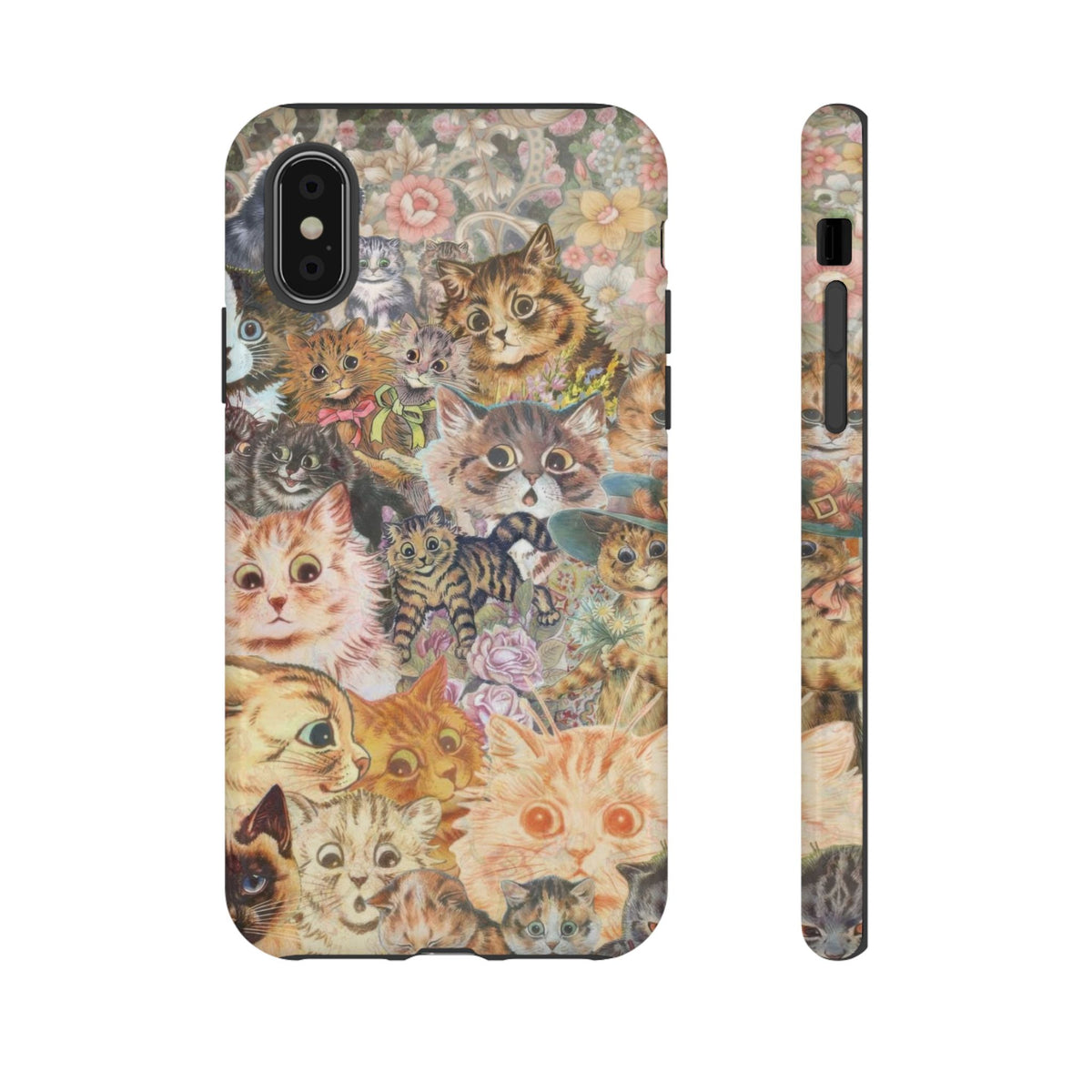 Aesthetic Cats Case - Vintage Kitty Graphic Tough Phone Cases