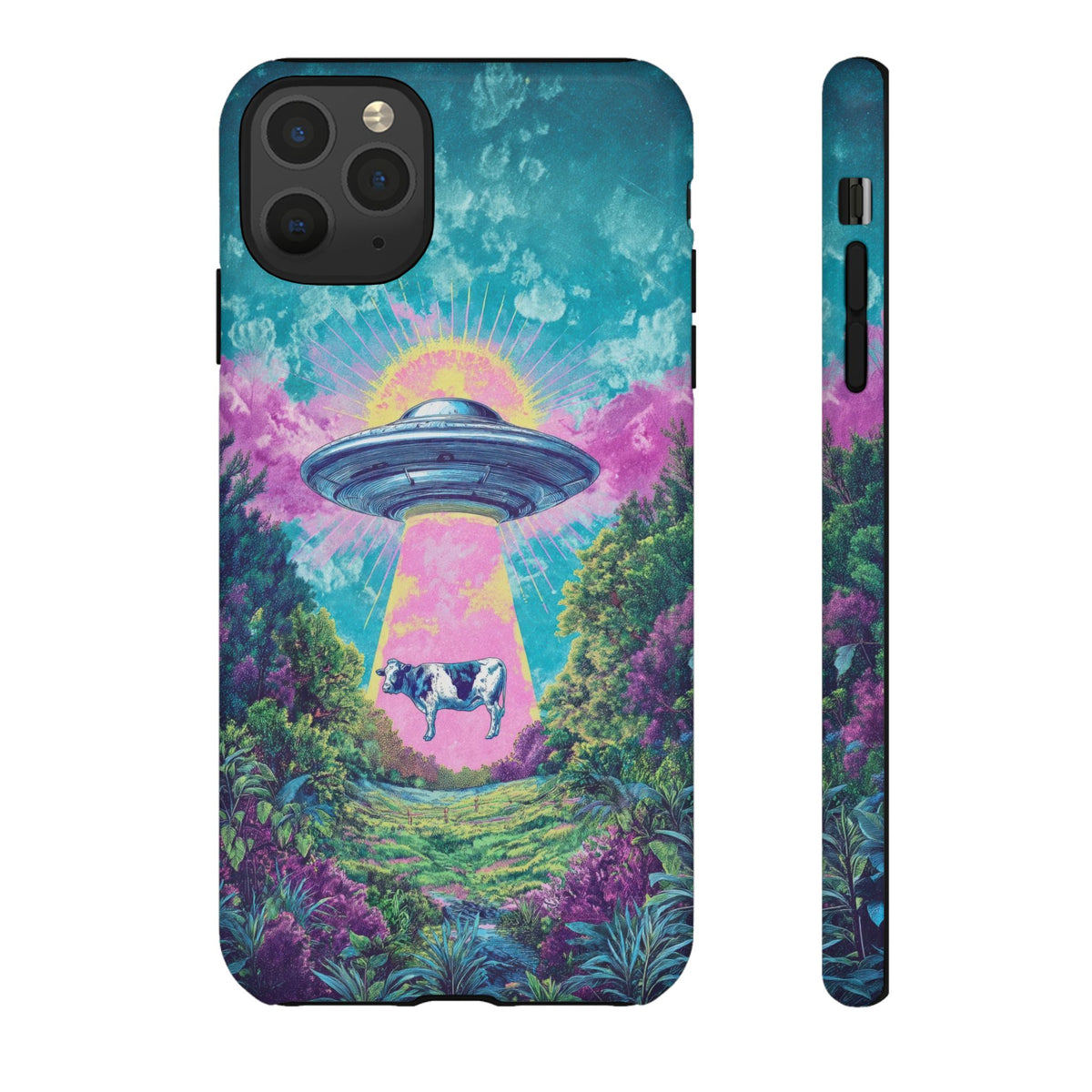 Vintage Alien UFO Graphic Tough Phone Cases
