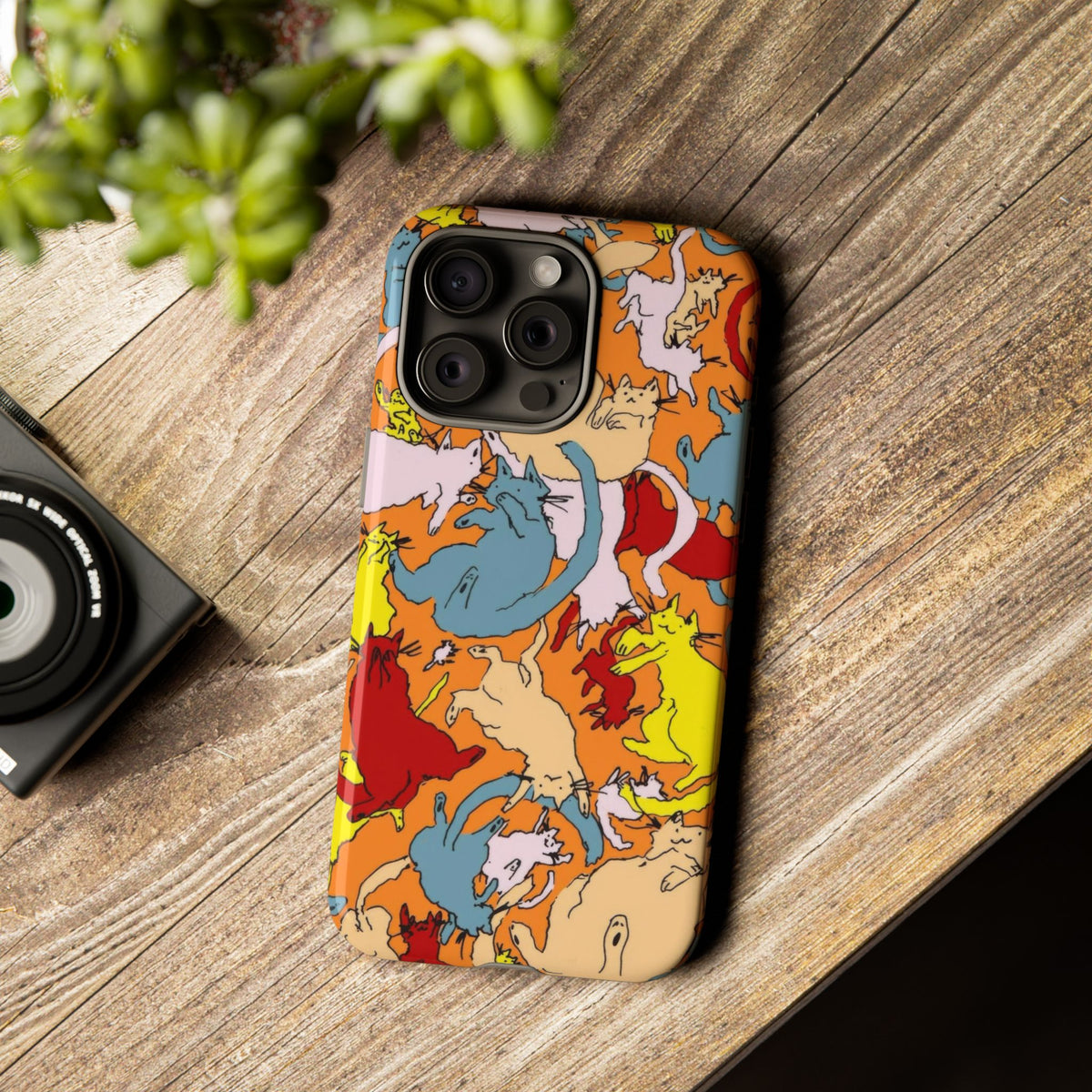 Aesthetic Cats Case - Vintage Kitty Graphic Tough Phone Cases