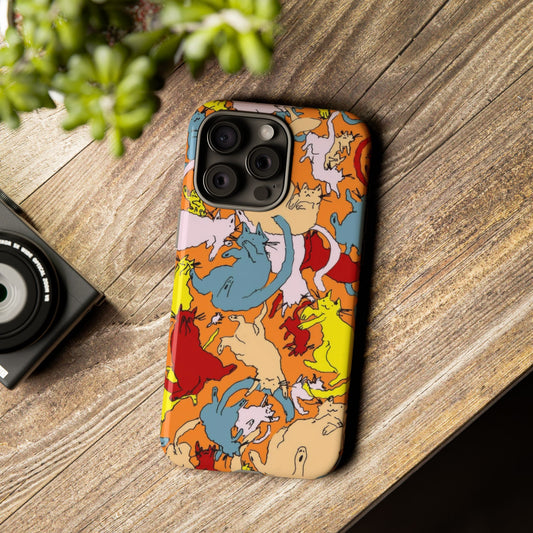Aesthetic Cats Case - Vintage Kitty Graphic Tough Phone Cases