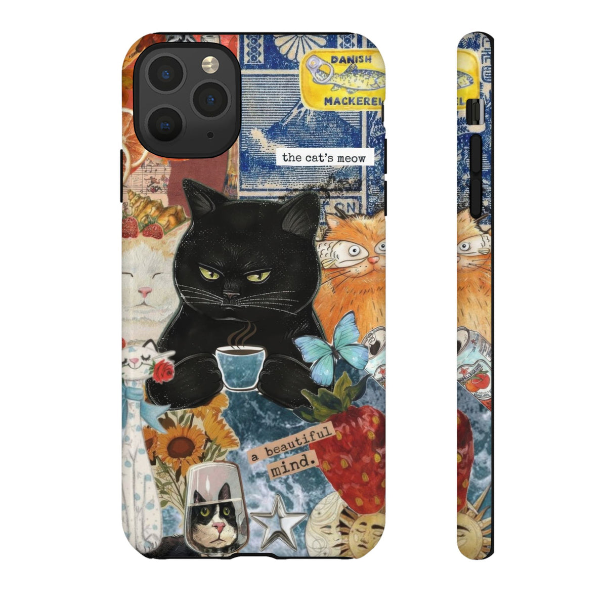 Aesthetic Cats Case - Vintage Kitty Graphic Tough Phone Cases