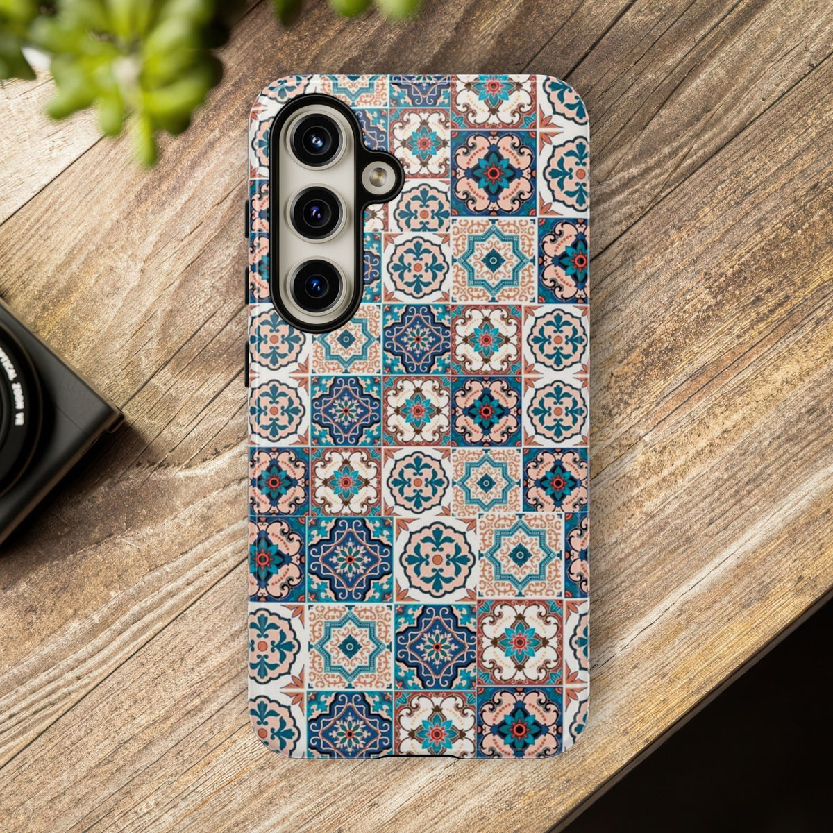 Vintage Mosaic Tile Graphic Tough Phone Cases
