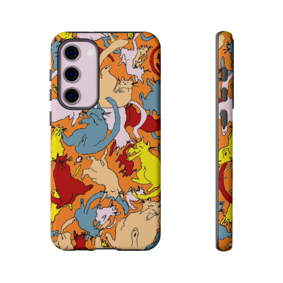 Aesthetic Cats Case - Vintage Kitty Graphic Tough Phone Cases
