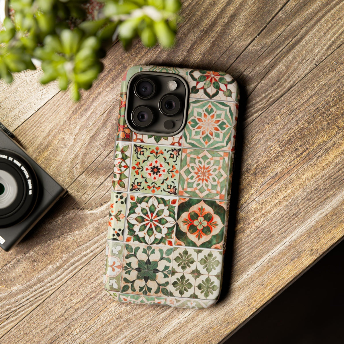Vintage Mosaic Tile Graphic Tough Phone Cases