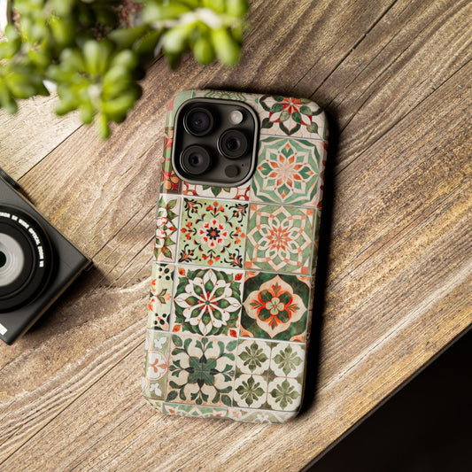 Vintage Mosaic Tile Graphic Tough Phone Cases